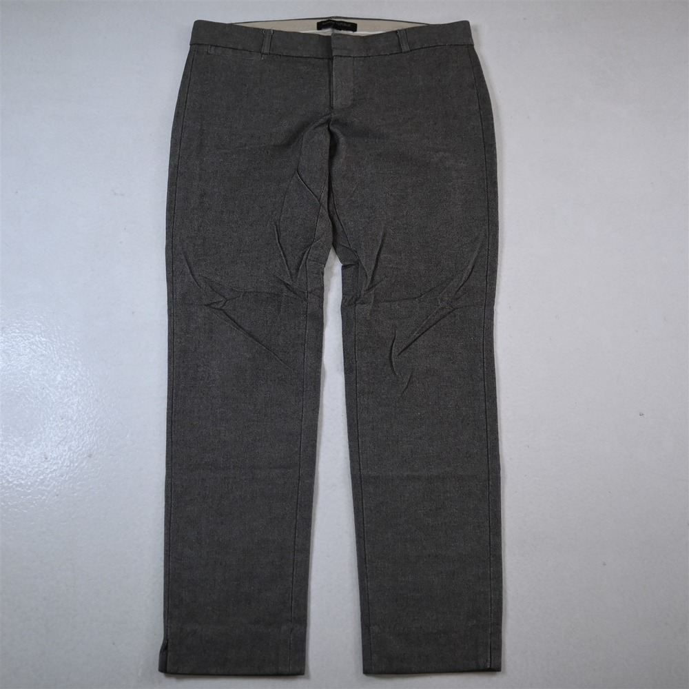Banana Republic 4 Brown Gray‎ Birdseye Sloan Skinny Ankle Dress Womens Pants
